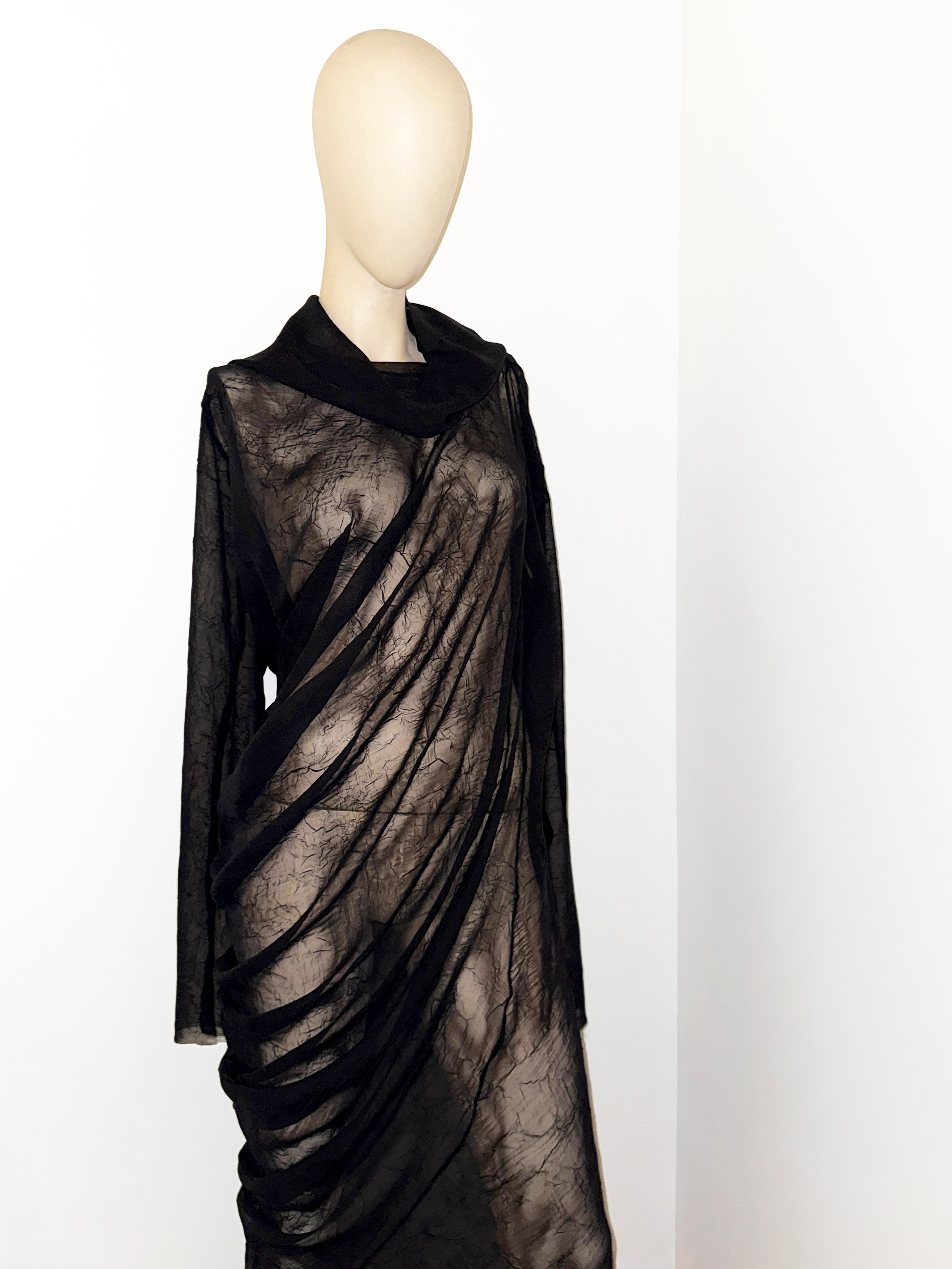 FORM: LAB / DRAPE / SHEER + CRINKLED DRESS