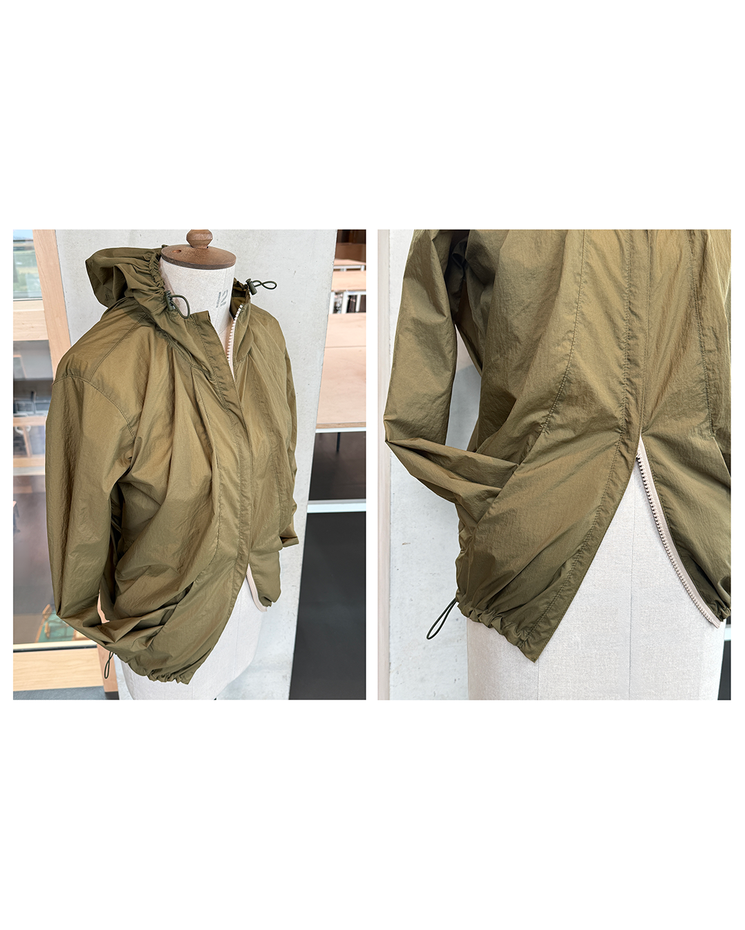 FORM: SHELL / Weather / Pleated + Crinkle Nylon Bomber